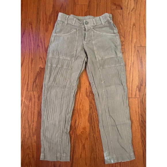 Free People Pants - Free People Light Green 55% Linen Pants Size XS